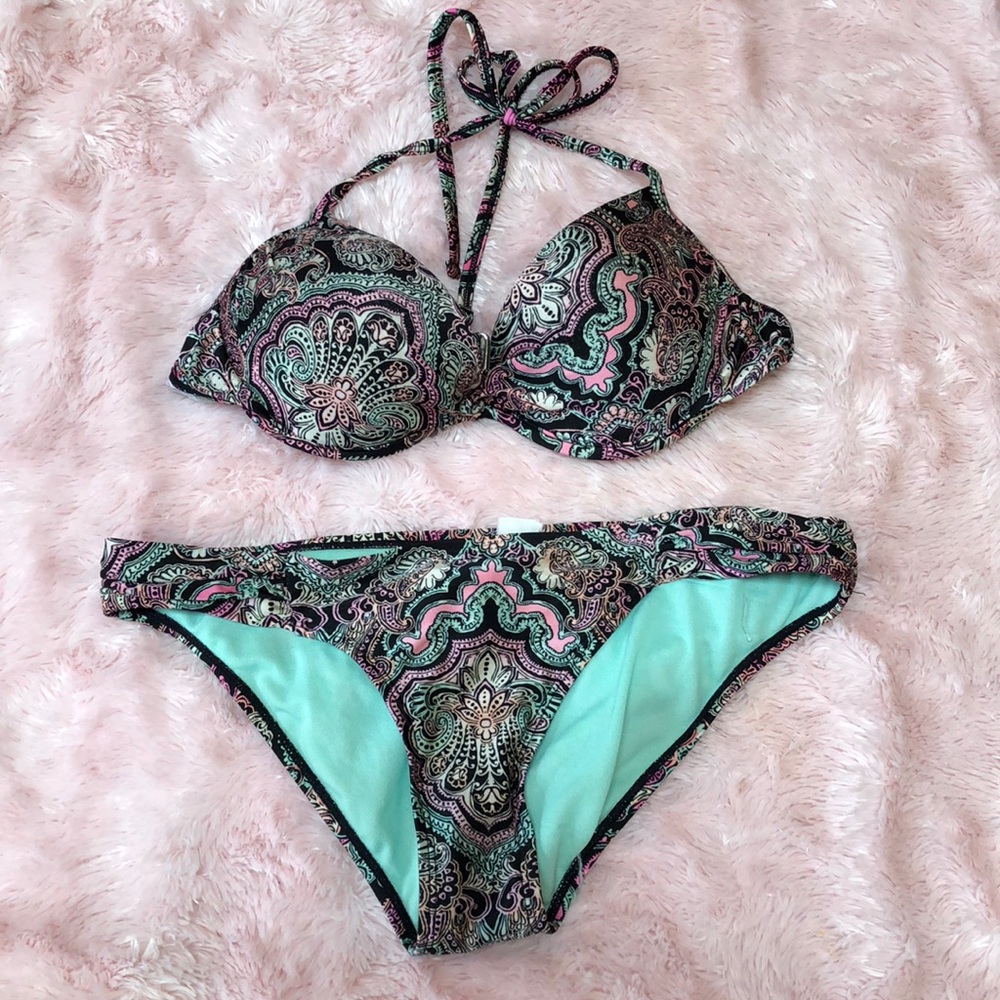 Pastel Print Bikini Set